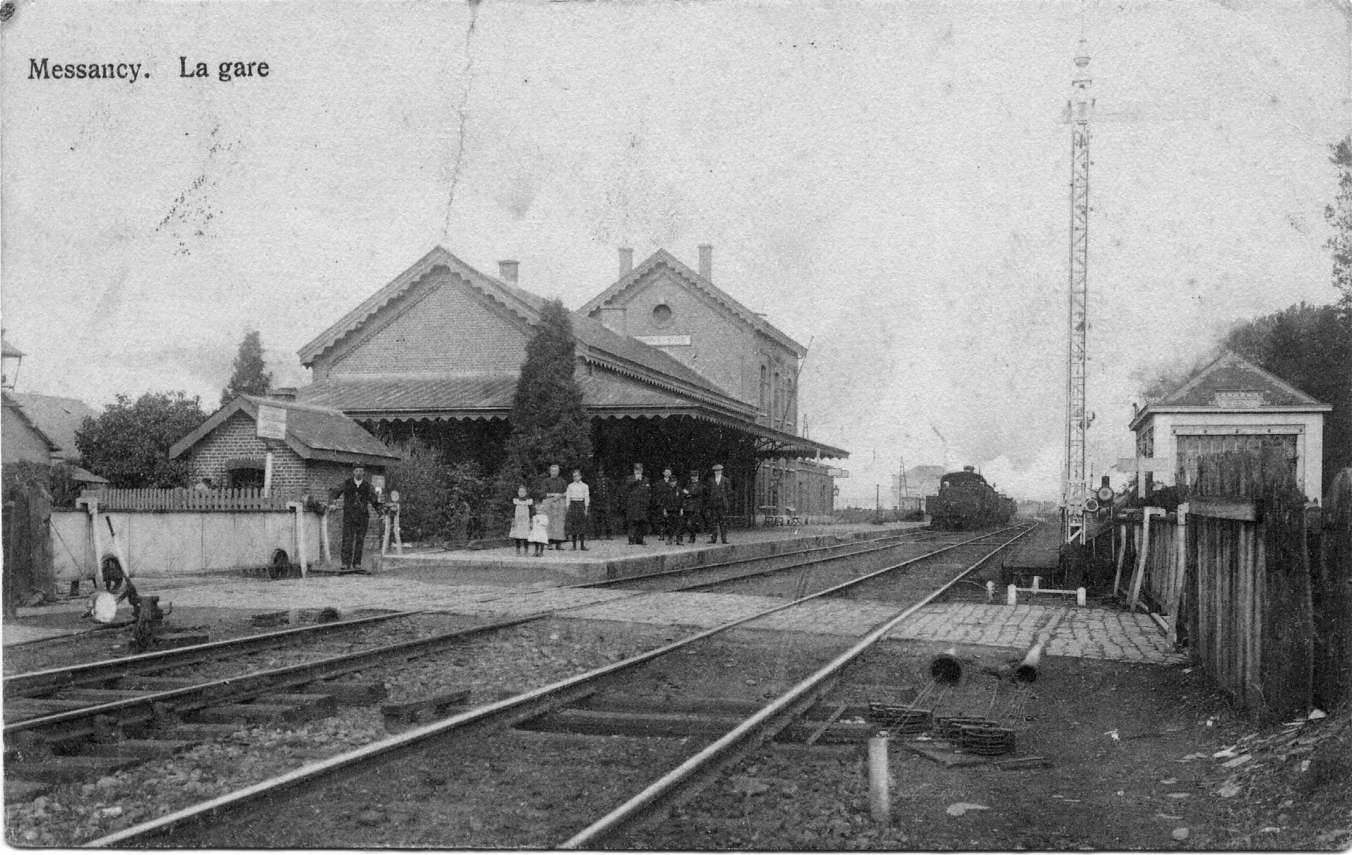 La gare et la halte vers 1910